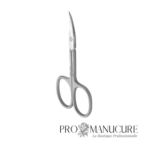 Ciseaux à cuticule Staleks Pro Smart 22 Type 1 SS-22/1 acier inoxydable lames droites étroites 24mm manches longueur moyenne satinés manucure professionnelle