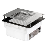 TERI 800 - Aspirateur Ongles Encastrable - 100W Réels - Garantie 5 Ans - Blanc & Grille Silver