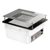 TERI 800 - Aspirateur Ongles Encastrable - 100W Réels - Garantie 5 Ans - Blanc & Grille Silver