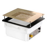 TERI 800 - Aspirateur Ongles Encastrable - 100W Réels - Garantie 5 Ans - Blanc & Grille Gold