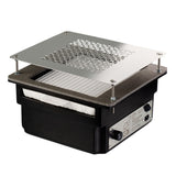 TERI 800 - Aspirateur Ongles Encastrable - 100W Réels - Garantie 5 Ans - Noir & Grille Silver