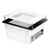 TERI Turbo Professional - Aspirateur Ongles Encastrable - 90W - Filtre HEPA & Garantie 5 Ans - Blanc & Grille Blanche