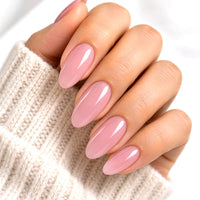 Manucure rose nude naturel réalisée avec Atlas Gel Builder All About Anna