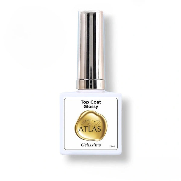Top Coat Glossy Atlas 18 ml No Wipe sans TPO pour vernis semi-permanent