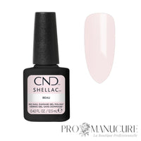 Vernis semi-permanent CND Shellac Beau rose nude semi-transparent 12,5 ml avec aperçu de la couleur