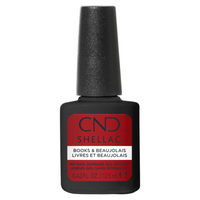 CND Shellac Books & Beaujolais 12,5 ml Sans TPO – vernis semi-permanent rouge vin