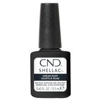 CND Shellac Cream Puff 12,5 ml Sans TPO – vernis semi-permanent blanc opaque