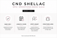 Avantages de la CND Shellac EPIC Smoothing Base 12,5 ml