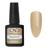 Flacon CND Shellac Gold Hardware 12,5 ml avec nuancier doré champagne métallisé
