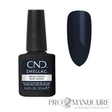 CND Shellac Indigo Frock 12,5 ml avec nuancier bleu indigo profond