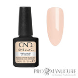 CND Shellac Linen Luxury – flacon 12,5 ml et nuancier beige ivoire nude
