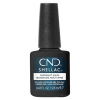 Vernis semi-permanent CND Shellac Midnight Swim 12,5 ml bleu marine irisé Sans TPO