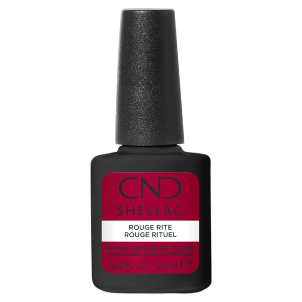 Vernis semi-permanent CND Shellac Rouge Rite 12,5 ml rouge foncé Sans TPO