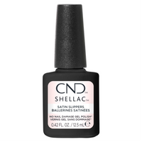 Vernis semi-permanent CND Shellac Satin Slippers 12,5 ml rose lacté Sans TPO