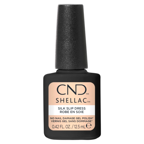 Vernis semi-permanent CND Shellac Silk Slip Dress 12,5 ml nude beige rosé
