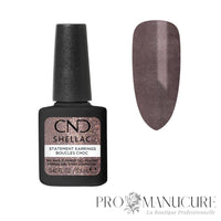 CND Shellac Statement Earrings taupe rosé pailleté avec aperçu de la teinte