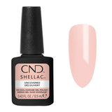 CND Shellac Uncovered 12,5 ml avec nuancier nude beige rosé clair