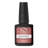 Flacon de vernis semi-permanent CND Shellac Untitled Bronze 12,5 ml, teinte bronze rosé métallisé Sans TPO