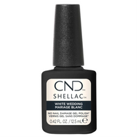 Vernis semi-permanent CND Shellac White Wedding blanc crème 12,5 ml