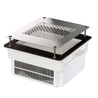 TERI Turbo Professional - Aspirateur Ongles Encastrable - 90W - Filtre HEPA & Garantie 5 Ans - Blanc & Grille Argent (Silver)
