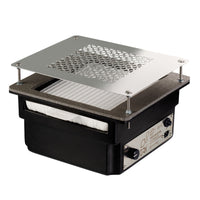 TERI Turbo Professional - Aspirateur Ongles Encastrable - 90W - Filtre HEPA & Garantie 5 Ans - Noir & Grille Argent (Silver)