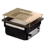 TERI 800 - Aspirateur Ongles Encastrable - 100W Réels - Garantie 5 Ans - Noir & Grille Dorée
