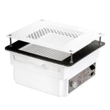 TERI 800 - Aspirateur Ongles Encastrable - 100W Réels - Garantie 5 Ans - Blanc & Grille Blanche