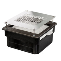 TERI 800 - Aspirateur Ongles Encastrable - 100W Réels - Garantie 5 Ans - Noir & Grille Silver