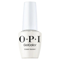 Vernis semi-permanent OPI GelColor Funny Bunny blanc laiteux