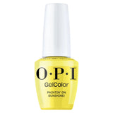Vernis semi-permanent OPI GelColor Paintin' On Sunshine jaune vif