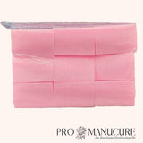 Paquet de 1000 cotons roses sans peluches ProManucure pour dégraissage et nettoyage ongles.